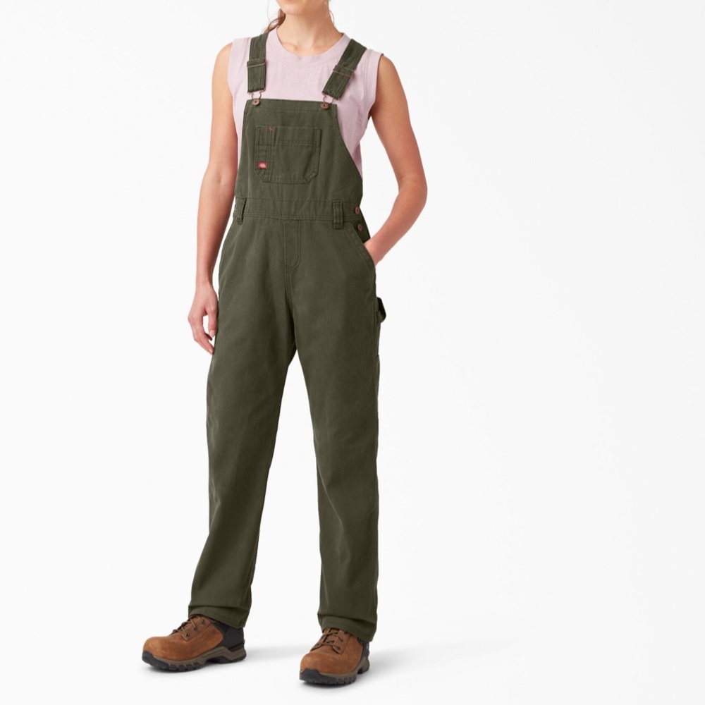 Womens Dickies Oliver Green Carpenter Overalls